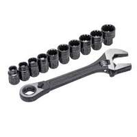 Adjustable Wrench Socket Kit 8"