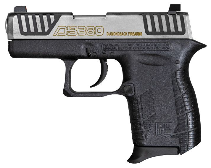 Diamondback DB380 Gen4 Micro-Compact Frame 380 ACP 6+1, 2.80" Stainless Steel Barrel, Serrated Stainless Steel Slide, Mint Polymer Frame w/Beavertail &amp; Grip