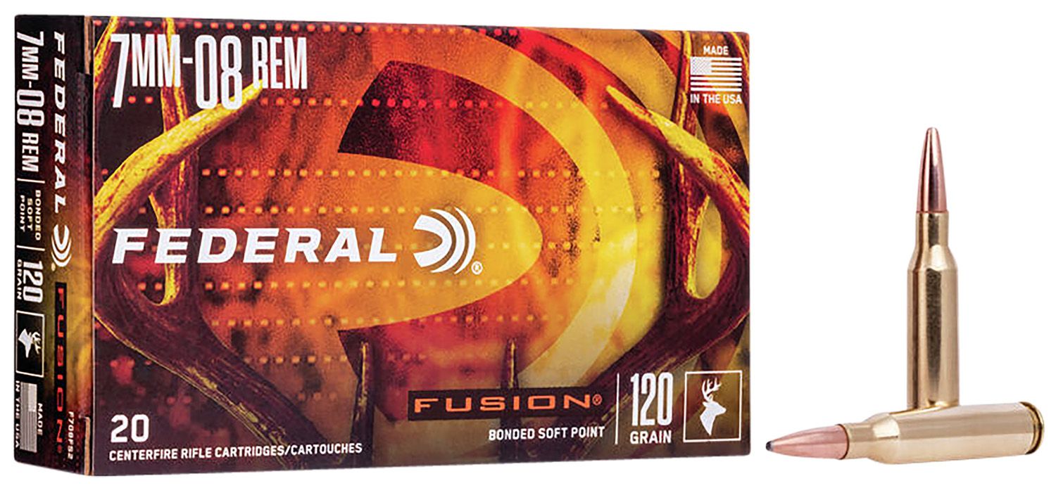 Federal F708FS2 Fusion 7mm-08Rem 120gr Bonded Soft Point