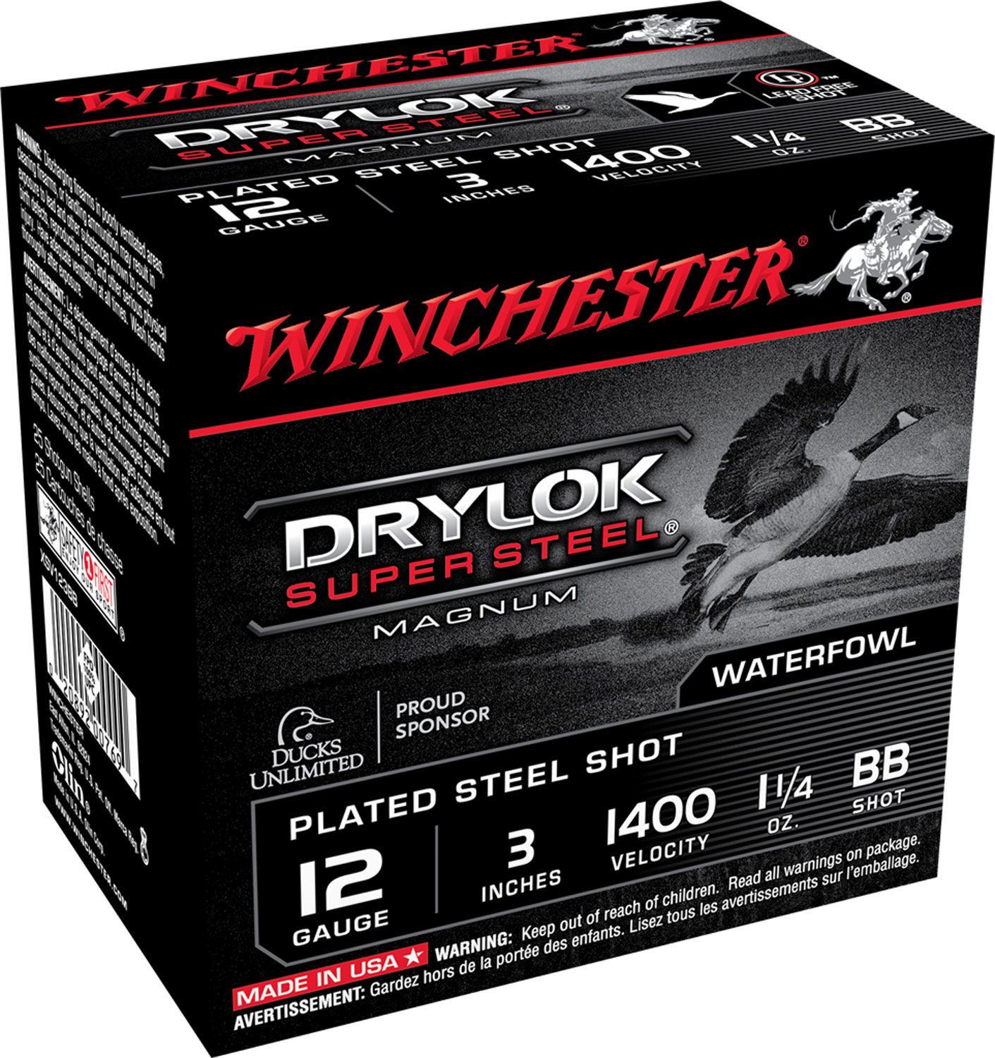 Winchester DryLok Steel Shot 12 Ga. 3" #BB 1 1/4 Oz
