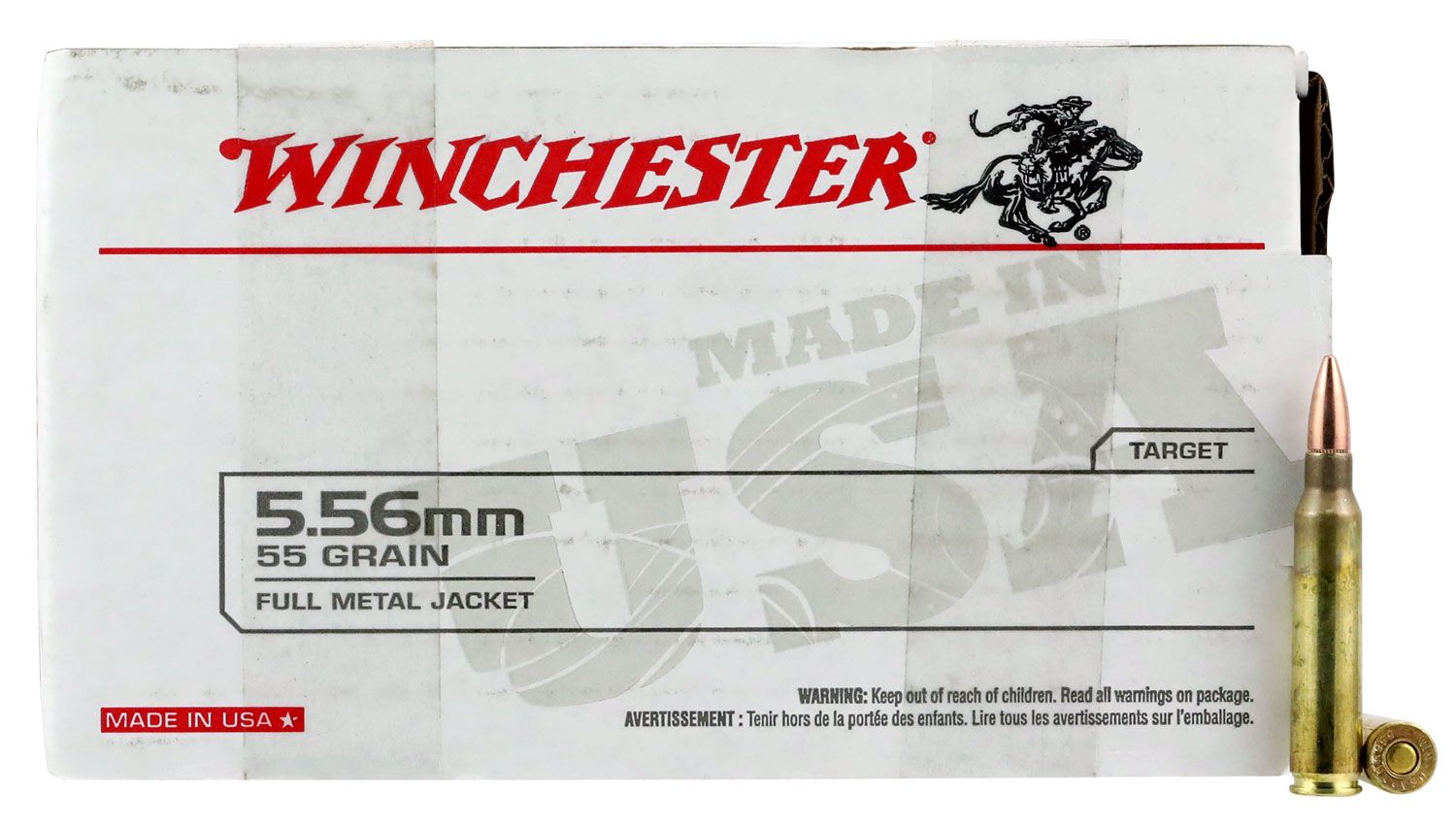 Winchester 5.56 Nato 150 Round 55 Grain FMJ Value Pack