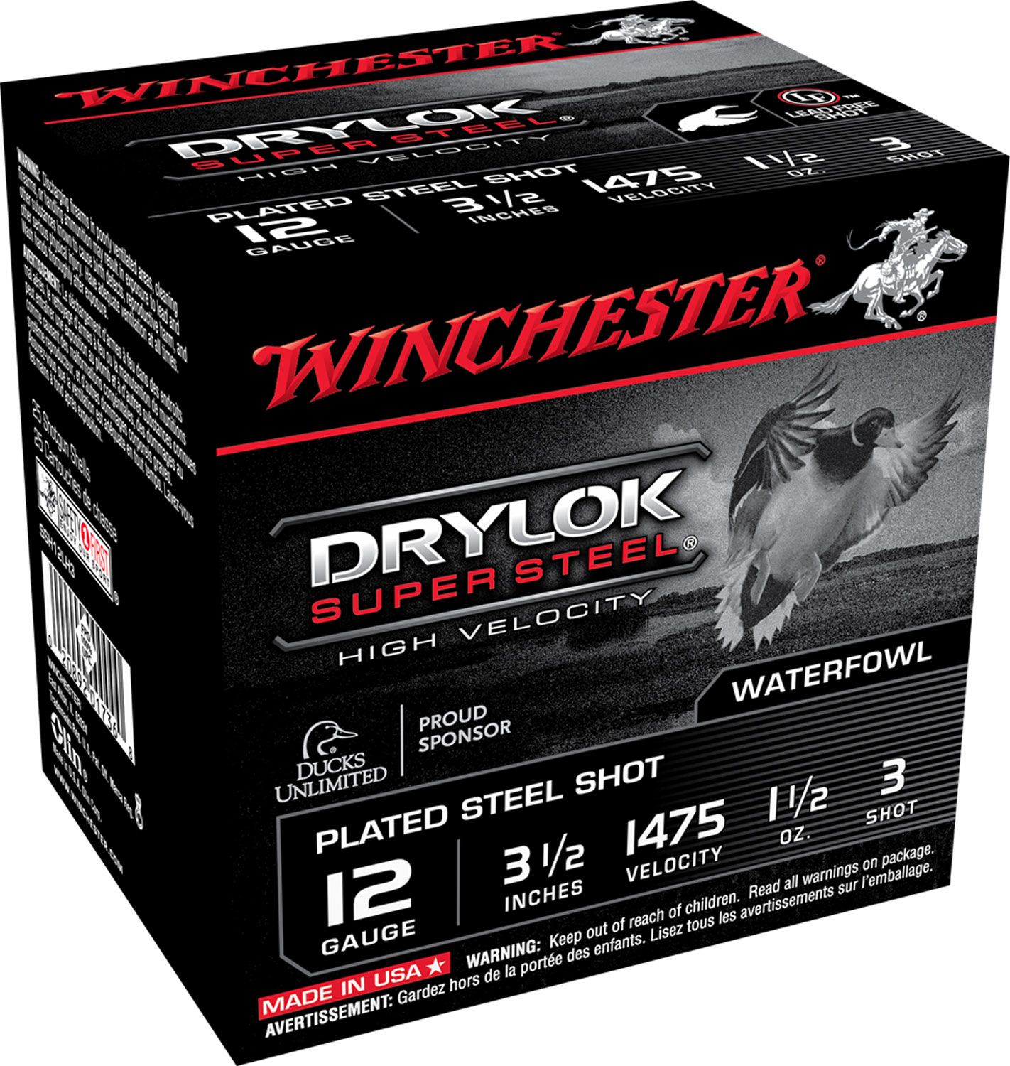 Winchester DryLok Steel Shot 12Ga. 3 1/2" #3 1 1/2 Oz