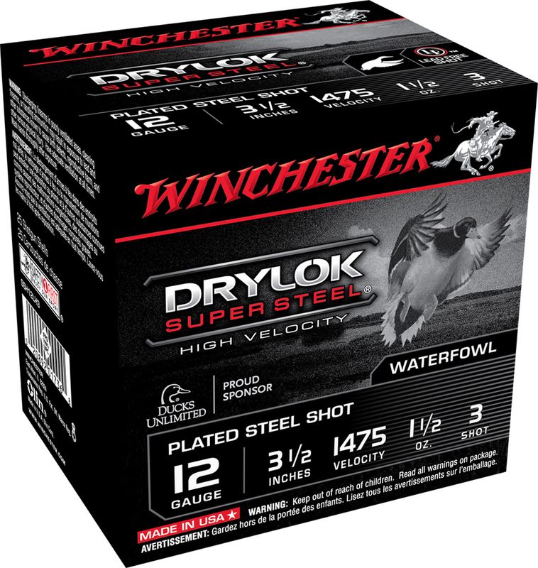 Winchester DryLok Steel Shot 12Ga. 3 1/2" #3 1 1/2 Oz