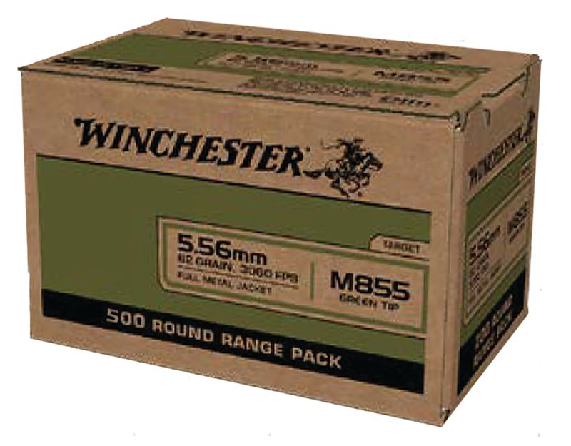 Winchester 5.56 Green Tip NATO 500 Round 62Gr