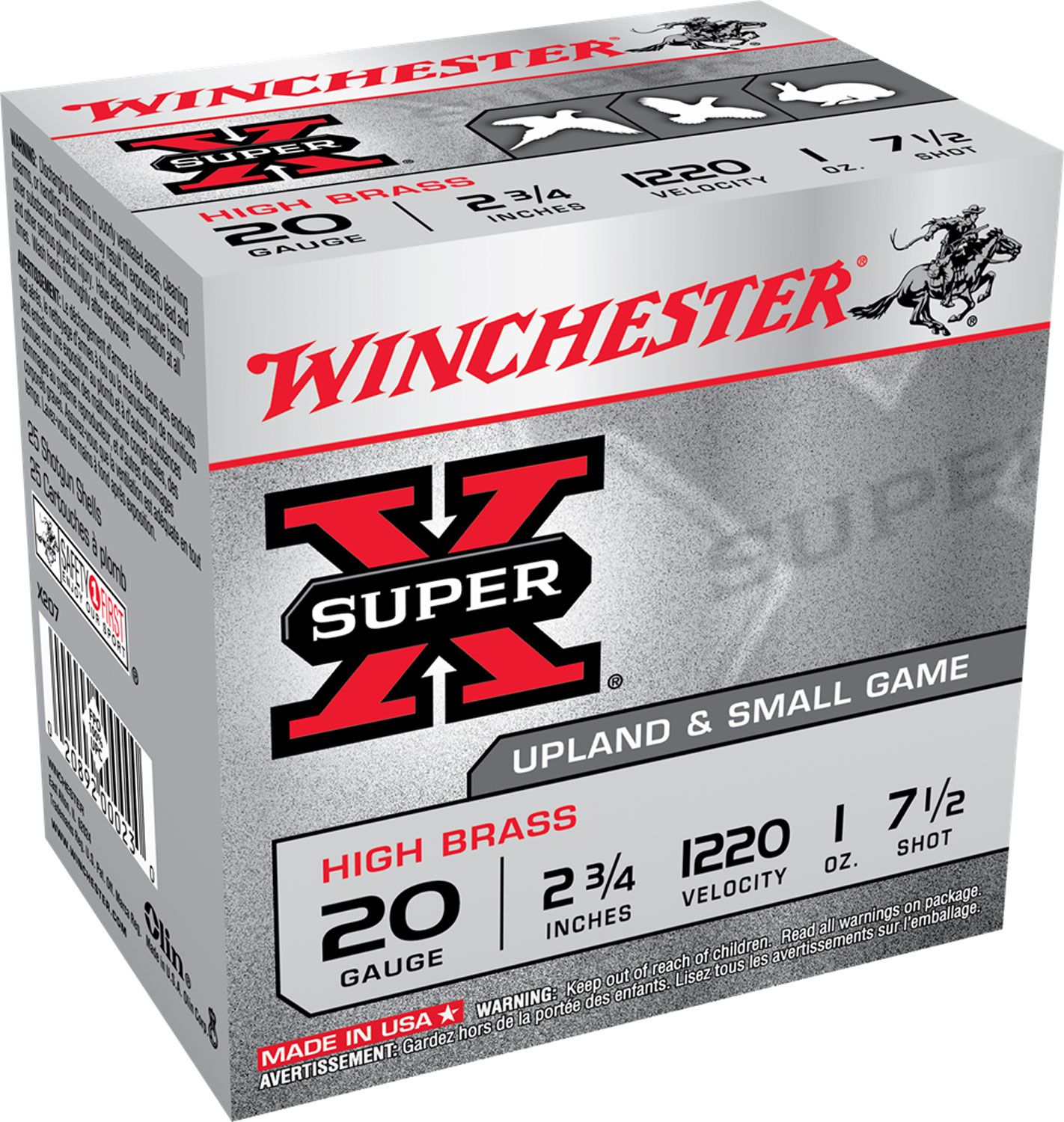 Winchester Super X High Brass 2.75" 1 oz 20 Ga #7.5