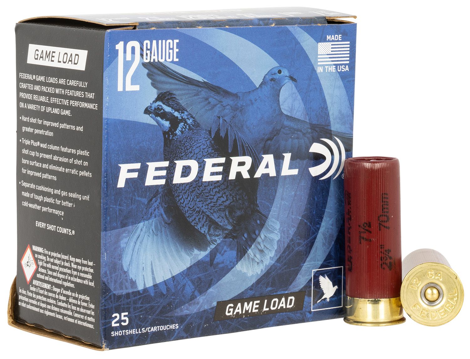 Federal 12 GA High Brass 2.75" 4#