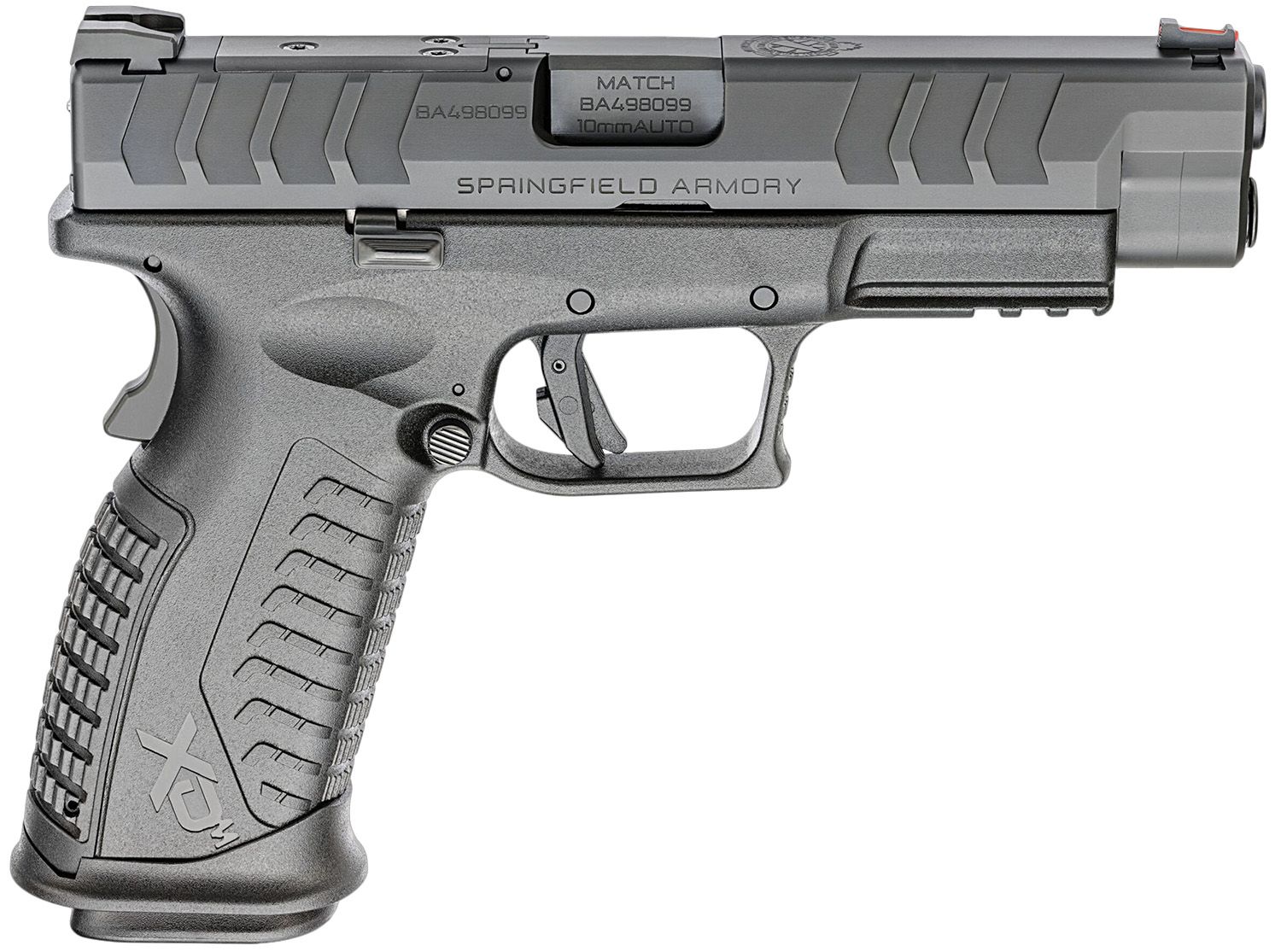 Springfield Armory XD-M Elite OSP Full Size 10mm Auto, 16+1 4.50" Black Melonite Match Grade Barrel &amp; Optic Ready/Serrated Steel Slide, Black Polymer Frame w/Picatinny Rail, Adaptive Textured Grip, Am