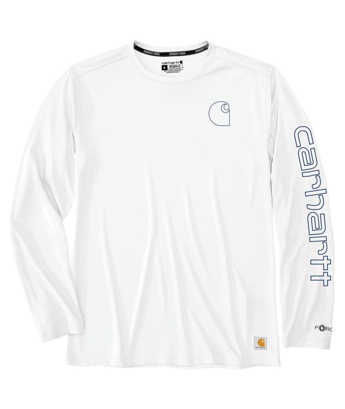 TK6164 M Force Sun LW LS Grp Tshr L REG White