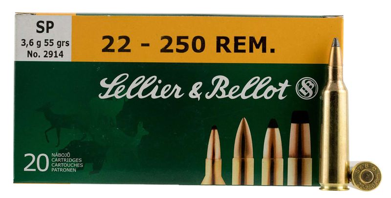 Sellier &amp; Bellot 55 Gr 22-250 Soft Point