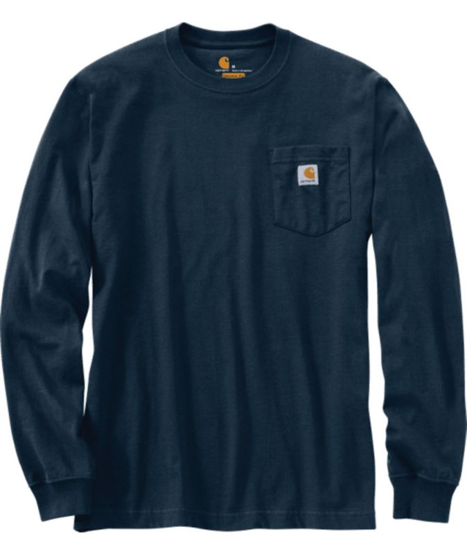 Workwear Pocket LS T Shirt Navy XL Reg