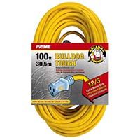Extension Cord Indoor Outdoor Yellow 100'