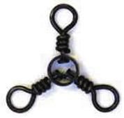 EAGLE CLAW 3-WAY SWIVELS BLACK sz2 12pk
