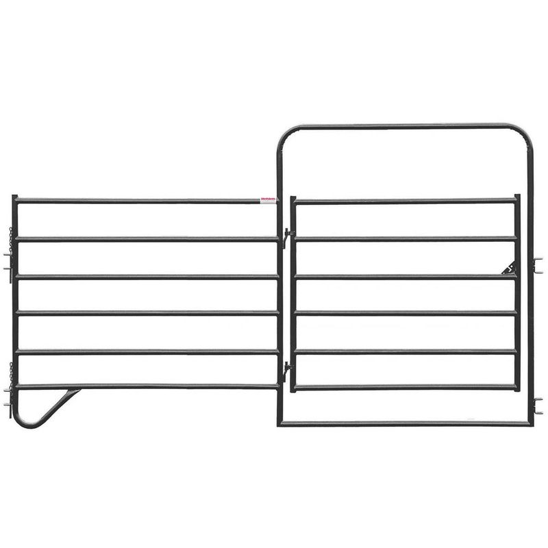 Corral Entrance  10' Panel With 6' Gate Gray