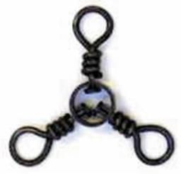 EAGLE CLAW 3-WAY SWIVELS BLACK sz1 12pk