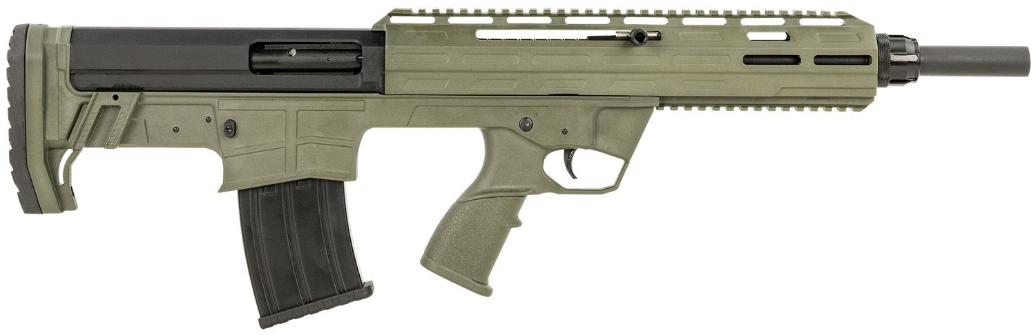 Tokarev USA 21000129 TBP 12 Gauge 3" 5+1 18.50", OD Green, Cheek Riser Compatible Bull-Pup Stock