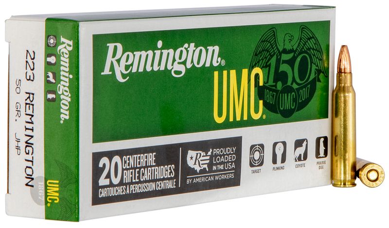 Remington Ammunition 23812 UMC 223Rem 50gr JHP