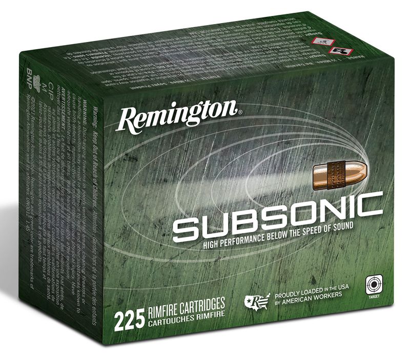 Remington Ammunition 21249 Subsonic Rimfire 22LR 40gr Hollow Point 225 Per Box