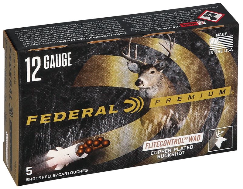 Federal PFC15700 Premium Vital-Shok 12Gauge 3" 12Pellets 00BuckShot