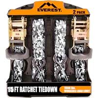 1"X15 Ratchet Tie Dwn 4pk