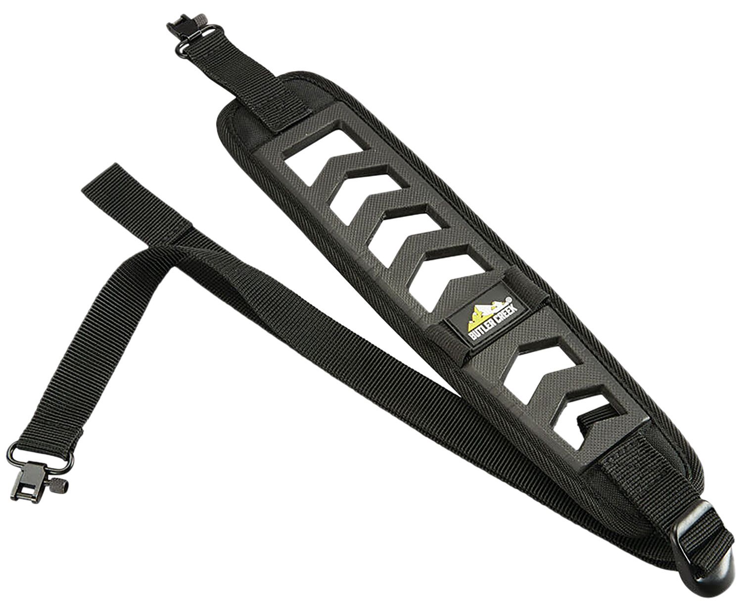 Butler Creek 190030 Featherlight Rifle Sling Black Foam 22"-36" OAL 3" Wide Adjustable Design 2 Cartridge Loops &amp; Swivels