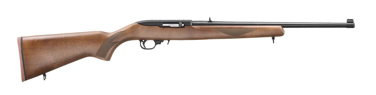 Ruger 31375 75th Anniversary 10/22 Sporter 22LR 10+1 18.50" Satin Black Walnut-Stained Hardwood