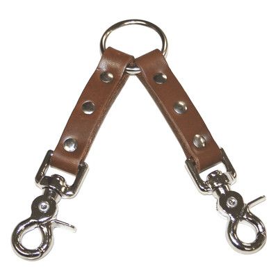 Leather Couplet 2-Dog Trigger snap