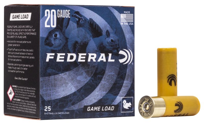 Federal H20075 Game-Shok Upland 20Gauge 2.75" 7/8oz #7.5