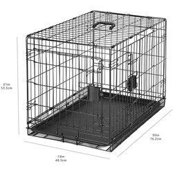 Wire Crate Double Door 30x19x21