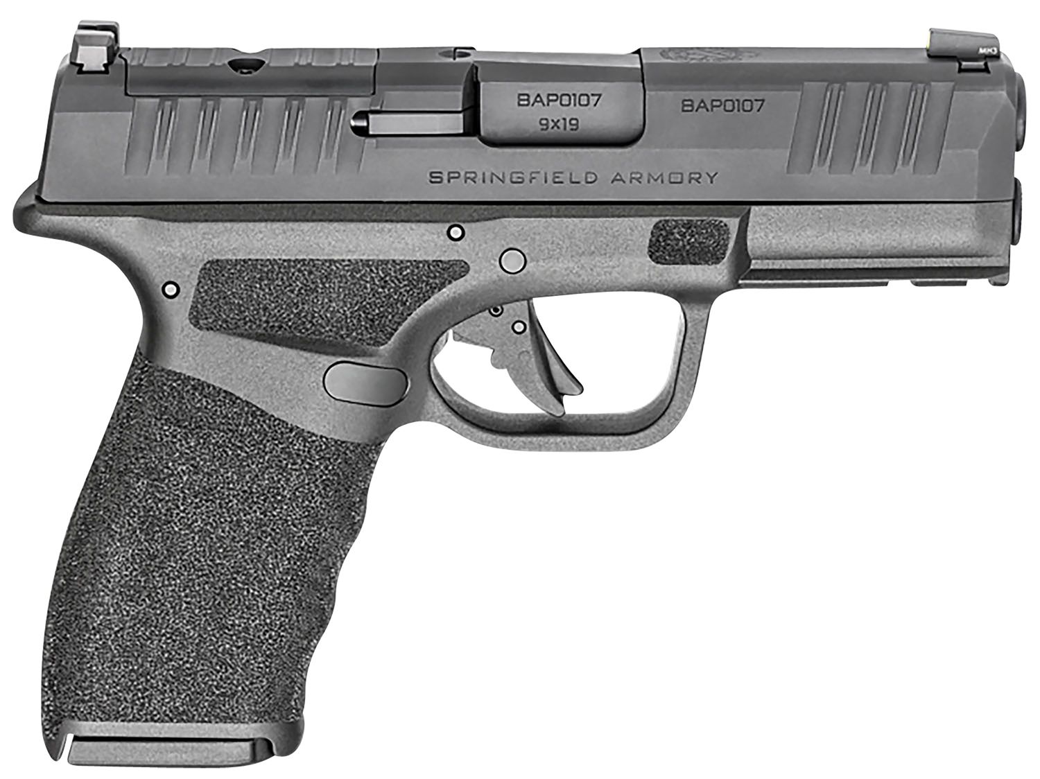 Springfield Armory  Hellcat Pro OSP Gear Up 25 Pkg 9mm Luger 17+1 3.70" Black Melonite Steel Barrel &amp; Optic Ready/Serrated Steel Slide, Black Polymer Frame w/Picatinny Rail, Crimson Trace CTS-1500 Red