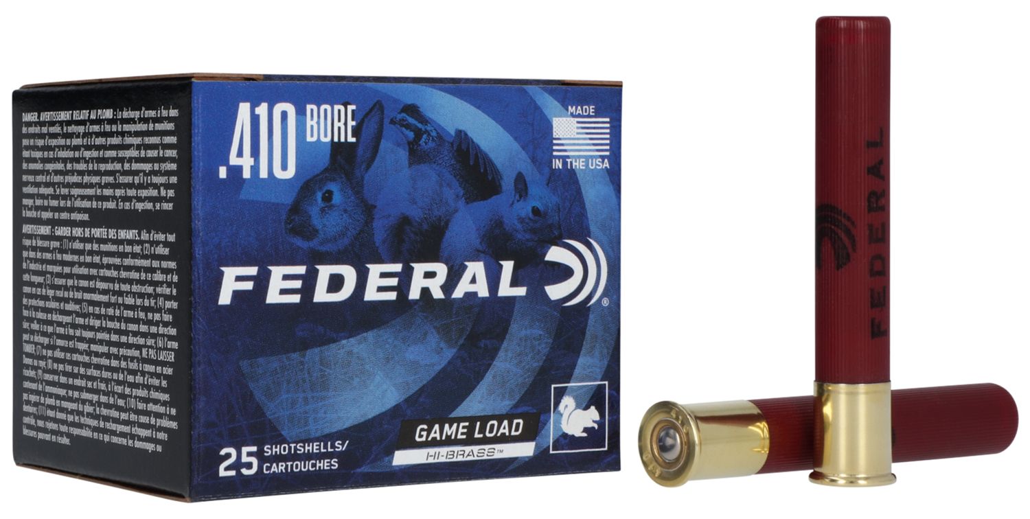 Federal H41275 Game-Shok High Brass 410Gauge 2.50" 1/2oz 7.5Shot 25 Per Box