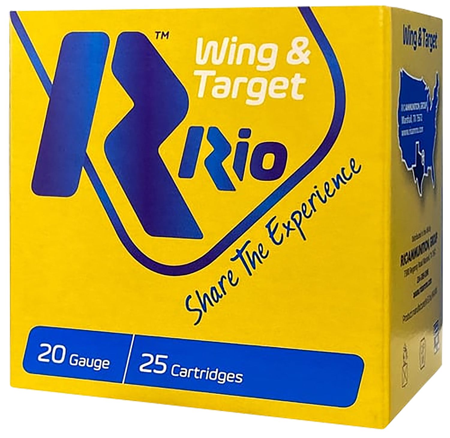 Rio Ammunition WT2075 Wing &amp; Target 20Gauge 2.75" 7/8oz 7.5Shot