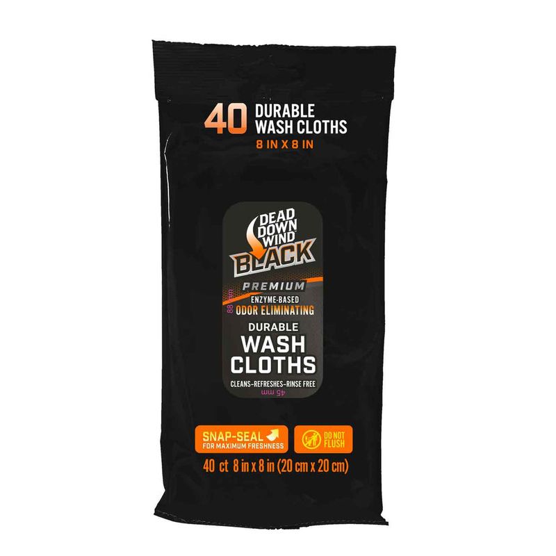 DDW Black Wash Cloths 40 Count