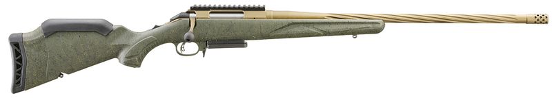 Ruger 46946 American Predator Gen II 6.5 PRC 3+1 22" Burnt Bronze Cerakote Threaded Barrel, Picatinny Rail Steel Receiver, Green Splatter Adjustable Synthetic Stock