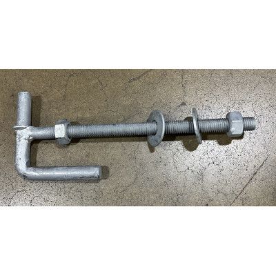 Gate Hinge Pin J Bolt Locking 3/4" X 12"