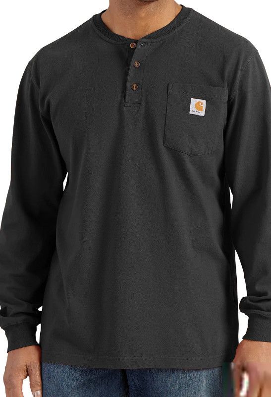 Carhartt WorkWear Pocket LS T Shirt Black M Reg