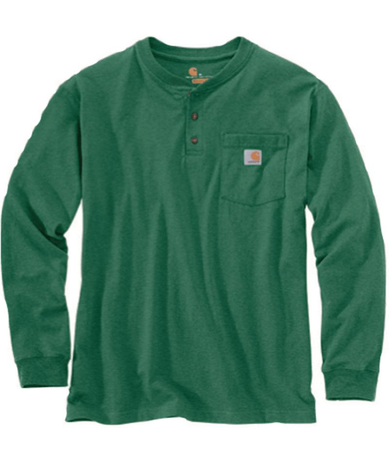 Carhartt WorkWear Pocket LS Henley Nrth Wds HTH  L Reg