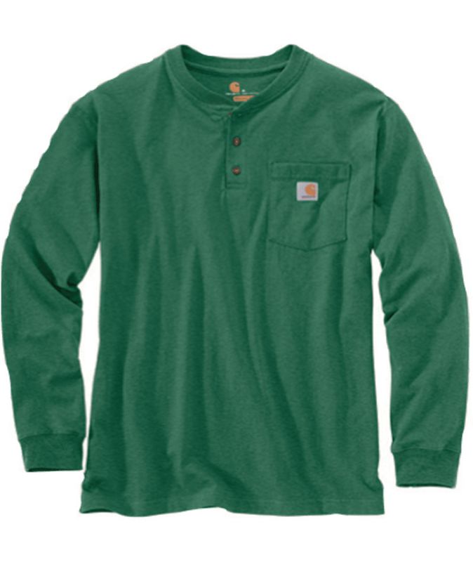 Carhartt WorkWear Pocket LS Henley Nrth Wds HTH  L Reg