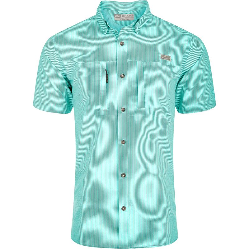 Drake Classic Seersucker Stripe Shirt S/S