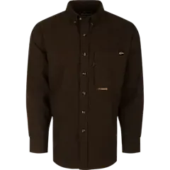Drake Autumn Brushed LS Shirt Caviar Black