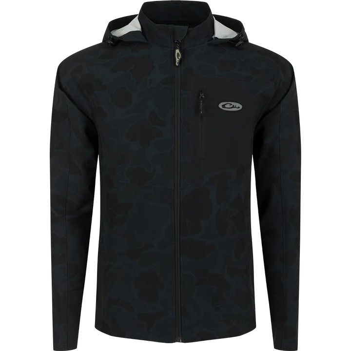 Drake Rain Brake Jacket Black Camo, Size: Medium