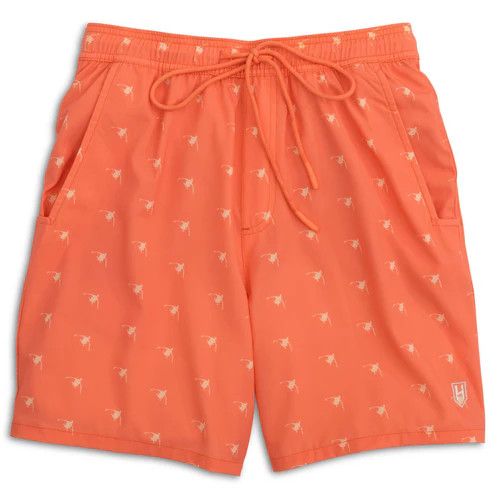 Heybo Ebb Tide Swim Trunk Coral Ducks