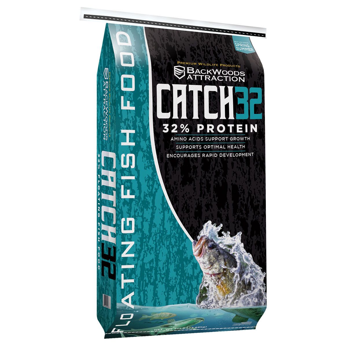 Catch 32% Floating Fish Food 50#