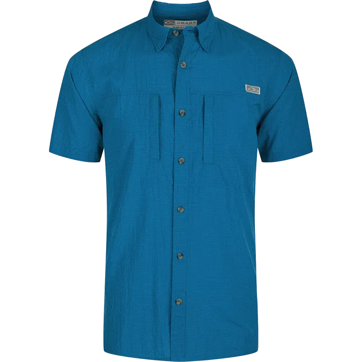 Drake Seersucker Mini Checker Blue