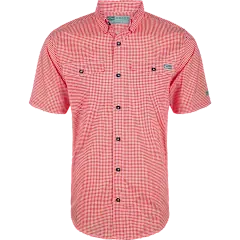 Drake Frat Gingham Checker S/S Chili Pepper