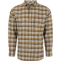 Drake Autumn Brushed Plaid LS Shirt Olive