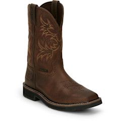 Justin Driller Dark Brown Steel Toe 