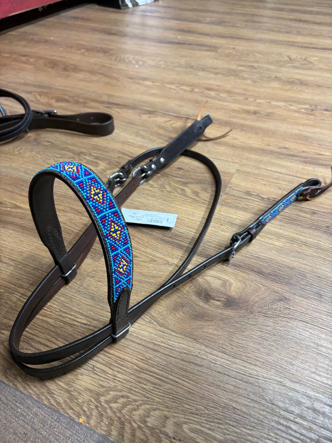 beaded brownband headstall