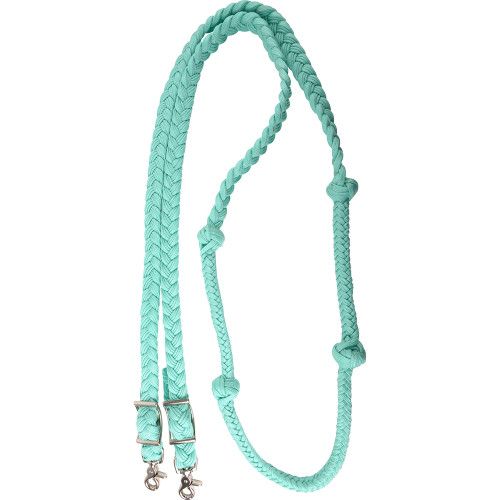 barrel rein 1" braided nylon Mint