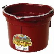 Bucket FlatBack Burgundy 8 Quart