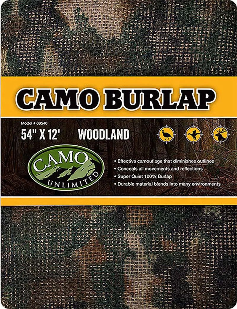 Camo Burlap 54" x 12' Woodland
